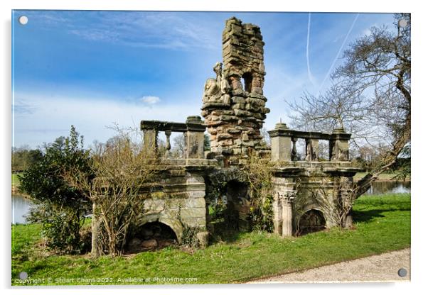 The Ruin at Shugborough estate Acrylic by Stuart Chard