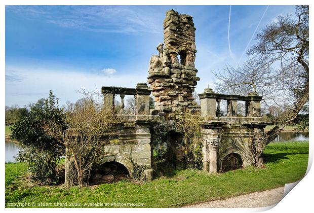 The Ruin at Shugborough estate Print by Travel and Pixels 