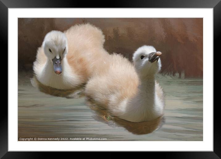 Siblings Framed Mounted Print by Donna Kennedy
