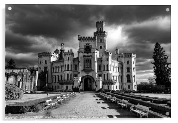 Castle Hluboka nad Vltavou. Czechia. Acrylic by Sergey Fedoskin