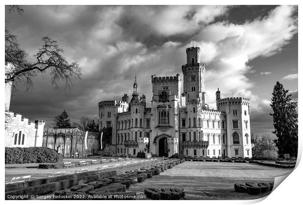 Castle Hluboka nad Vltavou. Czechia. Print by Sergey Fedoskin