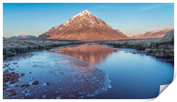 Sunrise on the Buachaille Print by Anthony McGeever