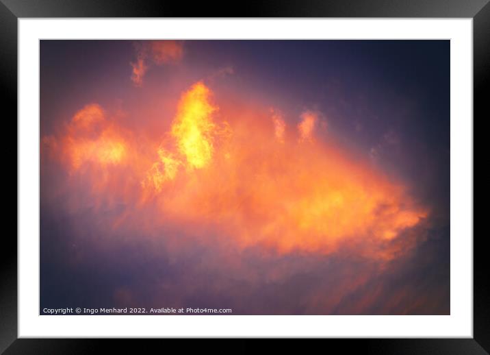 Fire sky Framed Mounted Print by Ingo Menhard