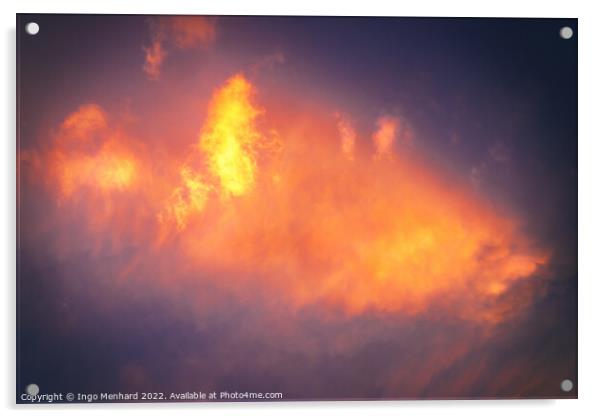 Fire sky Acrylic by Ingo Menhard