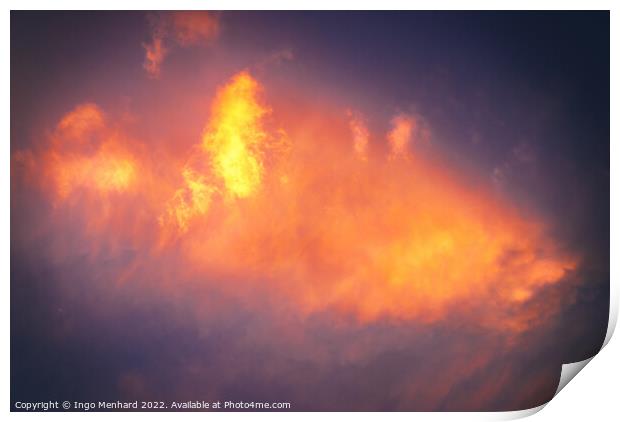 Fire sky Print by Ingo Menhard