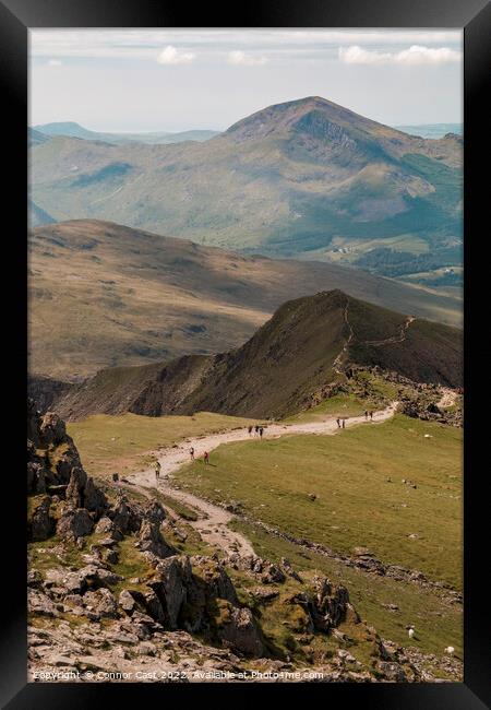 Snowdon Trail  Framed Print by Connor Cast