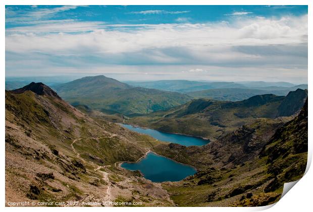 Lakes of Snowdon  Print by Connor Cast