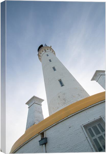 Covesea Skerries Lighthouse Canvas Print by J Biggadike