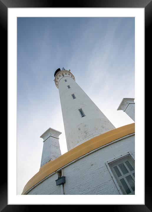 Covesea Skerries Lighthouse Framed Mounted Print by J Biggadike