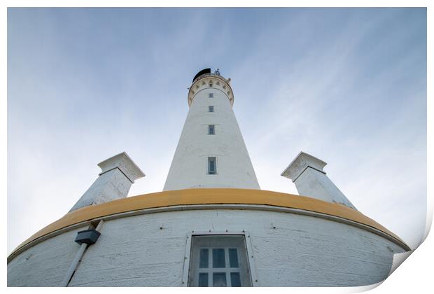 Covesea Skerries Lighthouse Print by J Biggadike