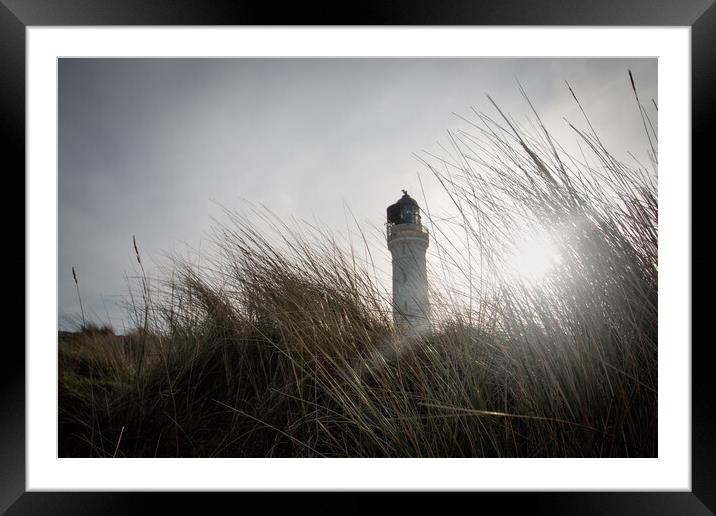Covesea Skerries Lighthouse Framed Mounted Print by J Biggadike
