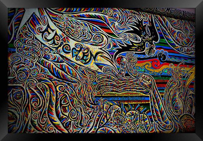Berlin Wall Graffiti Artwork Street Art Germany Framed Print by Andy Evans Photos