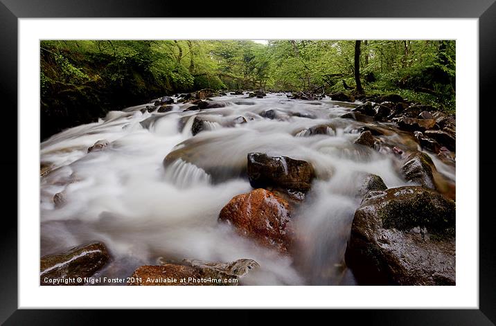 The Rapids, Pontneddfechan Framed Mounted Print by Creative Photography Wales