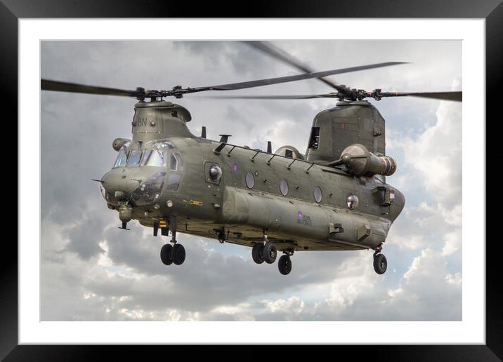 Chinook Bravo November Framed Mounted Print by J Biggadike