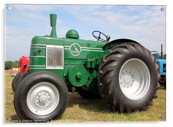 Vintage Field-Marshall Tractor Acrylic by Stephen Hamer