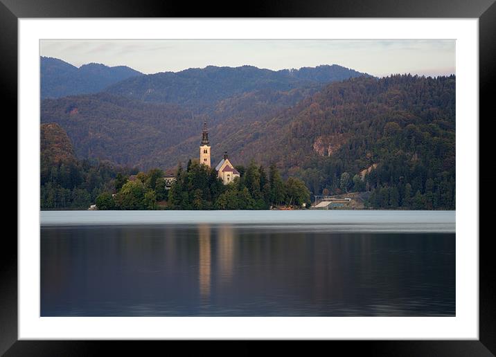 View across Lake Bled , Slovenia . Framed Mounted Print by Ian Middleton