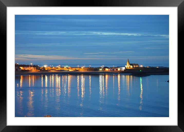 Calm Evening at Newbiggin-by-the-Sea Framed Mounted Print by Richard Dixon