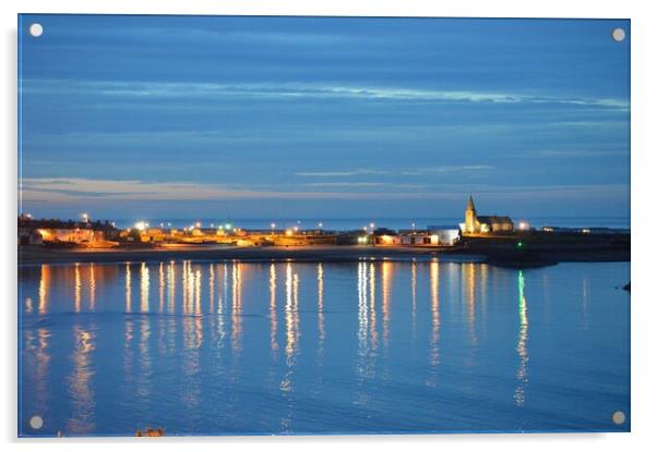 Calm Evening at Newbiggin-by-the-Sea Acrylic by Richard Dixon