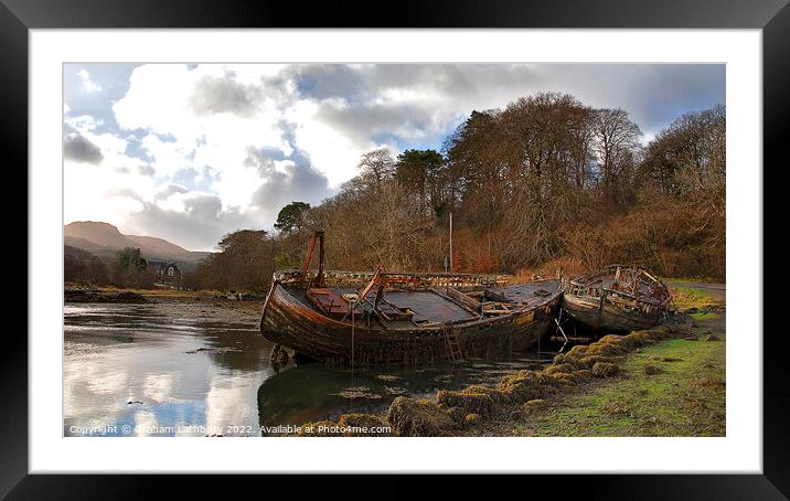 The Fishing Boats of Salen Framed Mounted Print by Graham Lathbury