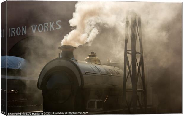 Vintage Steam Train  Canvas Print by Sue Hairsine