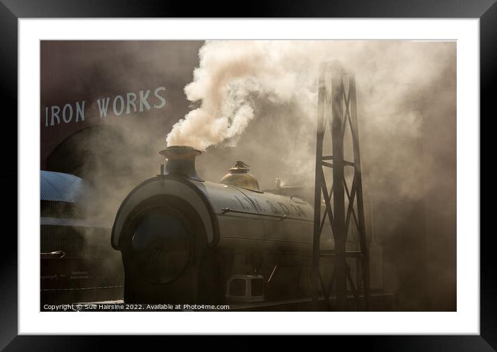 Vintage Steam Train  Framed Mounted Print by Sue Hairsine