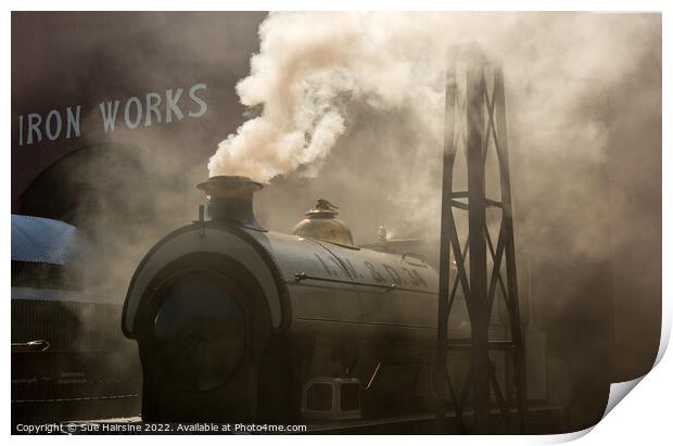Vintage Steam Train  Print by Sue Hairsine
