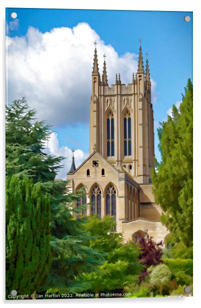 St Edmundsbury Cathedral Acrylic by Ian Merton