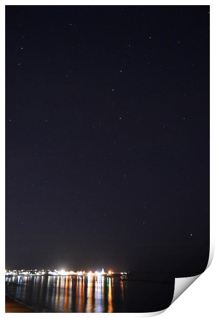 Starscape at Newbiggin-by-the-Sea Print by Richard Dixon