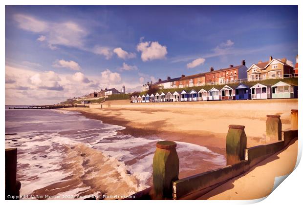 Southwold Beach Print by Ian Merton