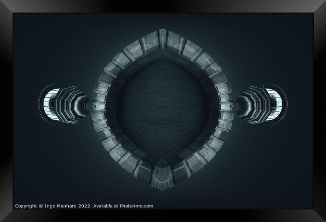 Stargate abstract concept design artwork Framed Print by Ingo Menhard