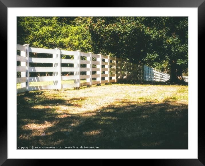 19th Century Plantation Fencing In Tennessee Framed Mounted Print by Peter Greenway