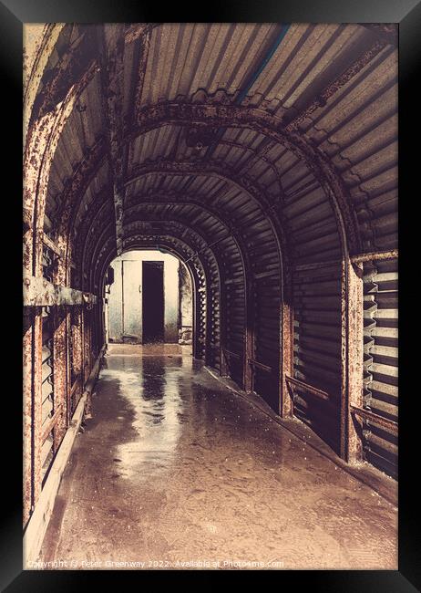 Abandonned World War 2 Portsdown Tunnels In Portsmouth    Framed Print by Peter Greenway