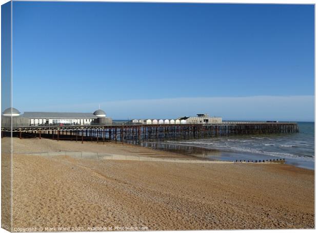 The Pier in Hastings. Canvas Print by Mark Ward