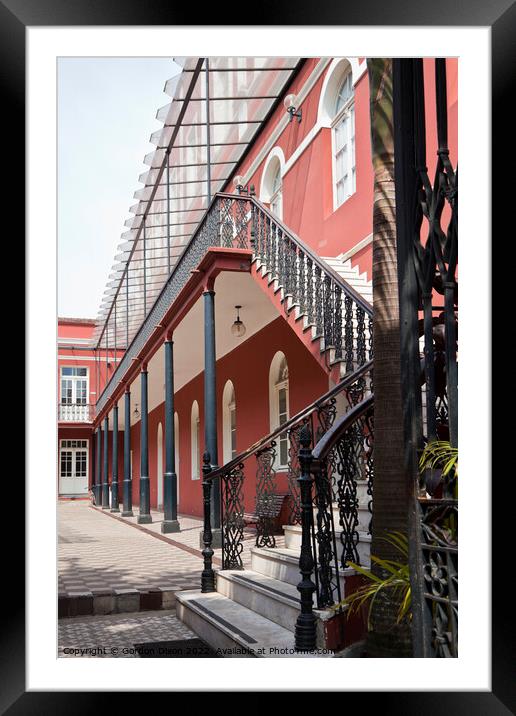 Courtyard of Museum of Contemporary Art - Curitiba, Brazil Framed Mounted Print by Gordon Dixon