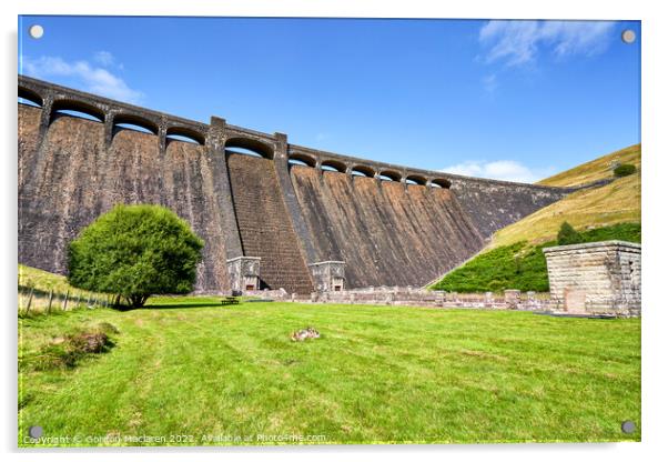 The Claerwen Dam, Elan Valley, Powys, Wales Acrylic by Gordon Maclaren