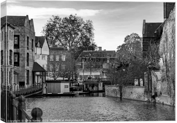 River Cam in the city of Cambridge Canvas Print by Chris Yaxley