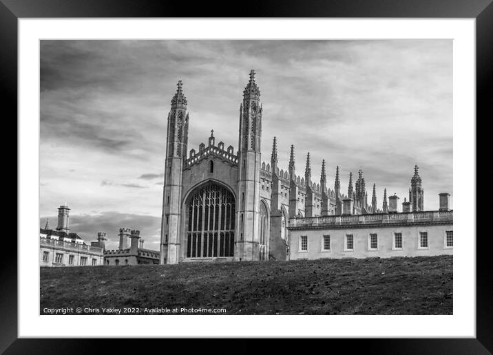 King’s College in the city of Cambridge Framed Mounted Print by Chris Yaxley
