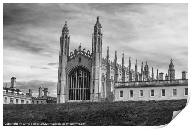 King’s College in the city of Cambridge Print by Chris Yaxley