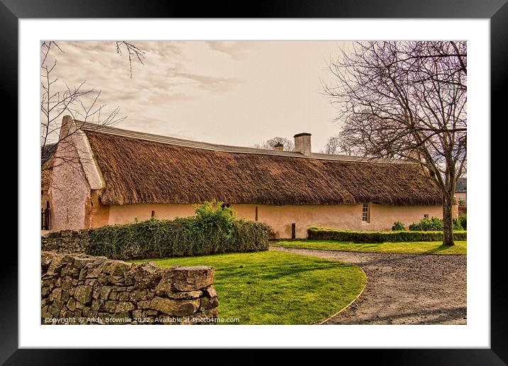 Robert Burns Cottage Framed Mounted Print by Andy Brownlie