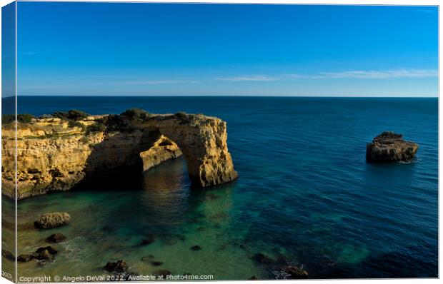Arch and Ocean in Albandeira Canvas Print by Angelo DeVal