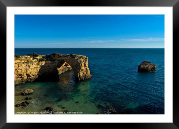Arch and Ocean in Albandeira Framed Mounted Print by Angelo DeVal