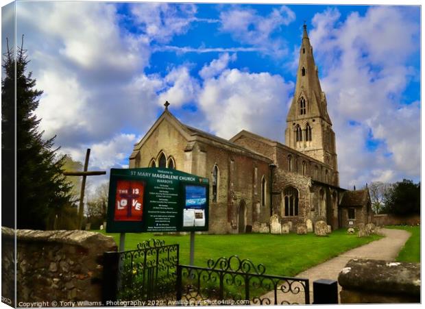 St Magdalene church Canvas Print by Tony Williams. Photography email tony-williams53@sky.com