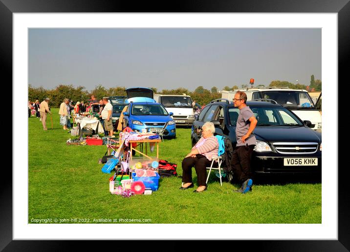 Village Car boot sale. Framed Mounted Print by john hill