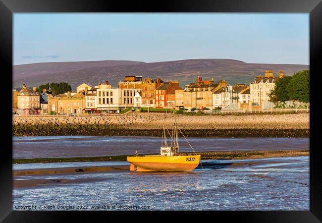 Morecambe Seafront and Fishing Boat Framed Print by Keith Douglas