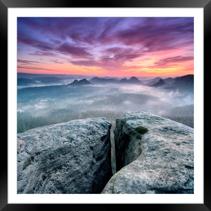 The Crevice Framed Mounted Print by Andreas Vitting