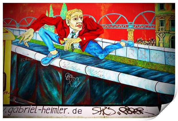 Vibrant Graffiti on Berlin Wall Print by Andy Evans Photos