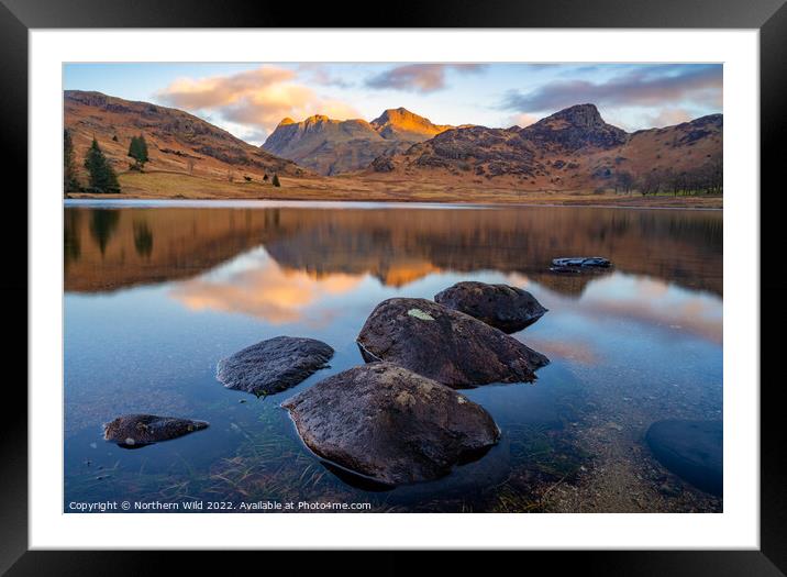Alpine Glow over the Great Langdales Framed Mounted Print by Northern Wild