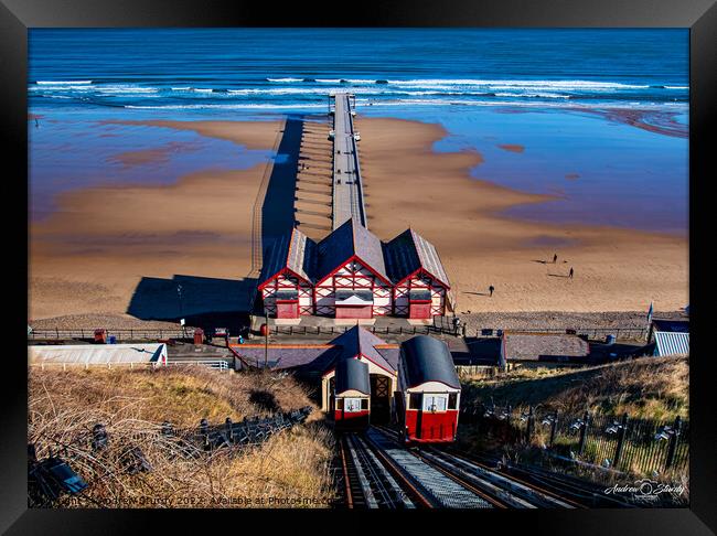 Saltburn Pier Framed Print by Andrew  Sturdy