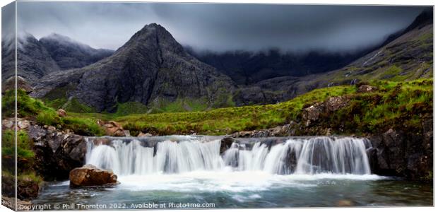 Calm before the storm, Fairy Pools. No.2 Canvas Print by Phill Thornton