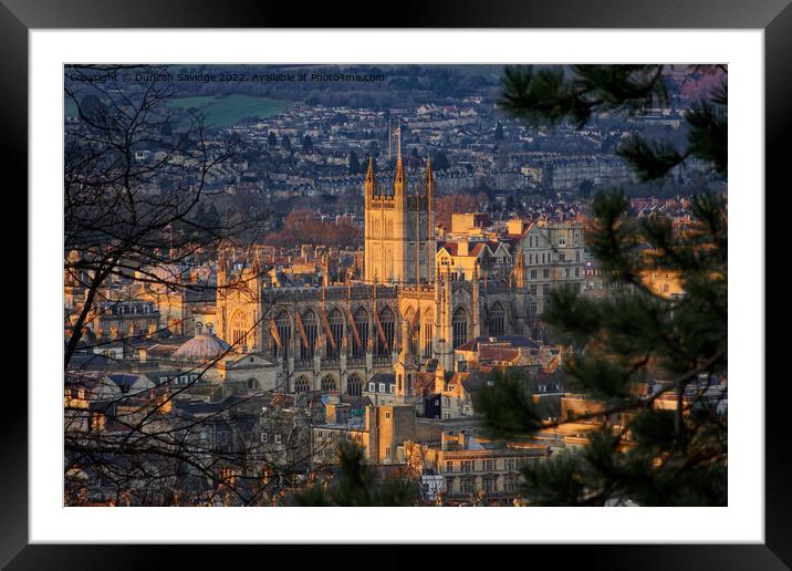 Bath Abbey 3D glow Framed Mounted Print by Duncan Savidge